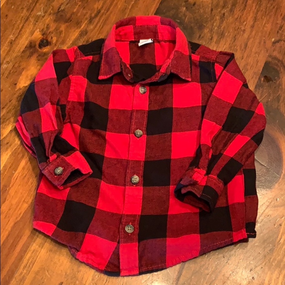 Buffalo Plaid Flannel Shirt Size 12-18mo